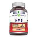 Amazing Formulas HMB (베타 Hydroxy Beta-Methylbutyrate) 보충 | 서빙 당 2000 Mg | 120 정제 | Non-GMO | 글루텐 프리 | 미국