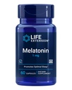 생활 연장 Melatonin 1 mg - 휴식 밤, 호르몬 균형 및 면역 건강을 위해 - 즉시 방출 - 글루텐 자유로운, 비 GMO - 60의 캡슐