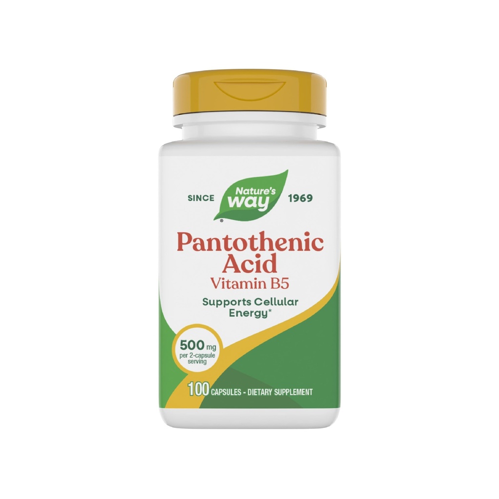 성격의 방법 Pantothenic 산, 지원 세포 에너지 *, 봉사 당 500mg, 100개의 캡슐
