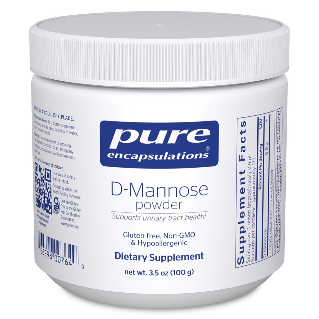 Pure Encapsulation D-Mannose Powder - Urinary Tract Support - Urinary Tract Support & Bladder Health * - 쉬운 용해 분말 - Non-GMO & Vegan - 3.5 oz