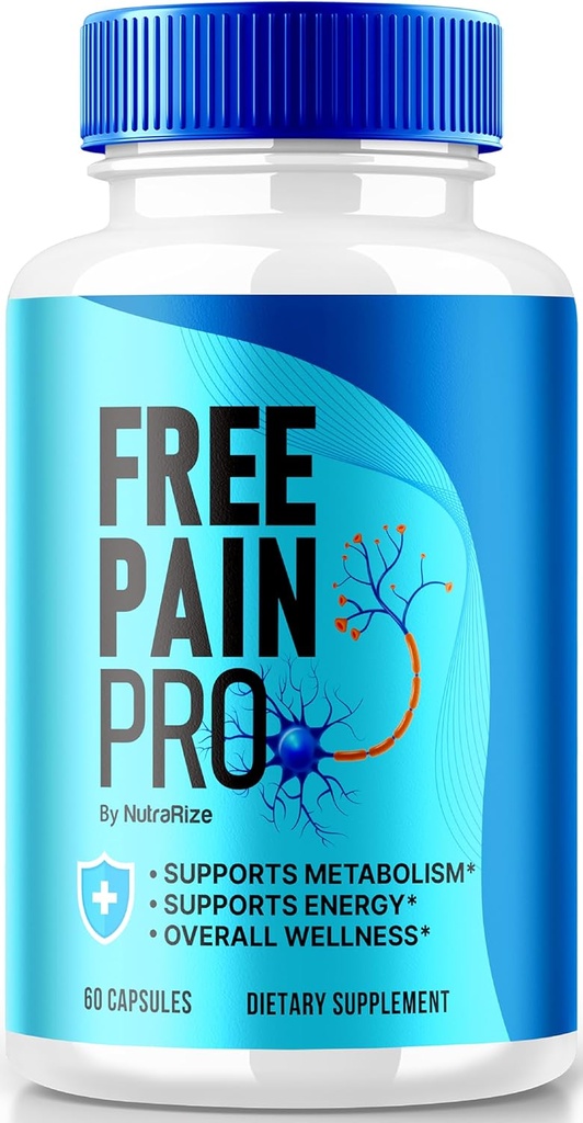 NutraRize Free Pain Pro Capsules, Fit 및 Healthy Body 용 공식 Keto Formula, 전반적인 웰빙, 프리미엄 FreePainPro 알약 검토 (60 캡슐)을 지원하는 모든 천연 보충