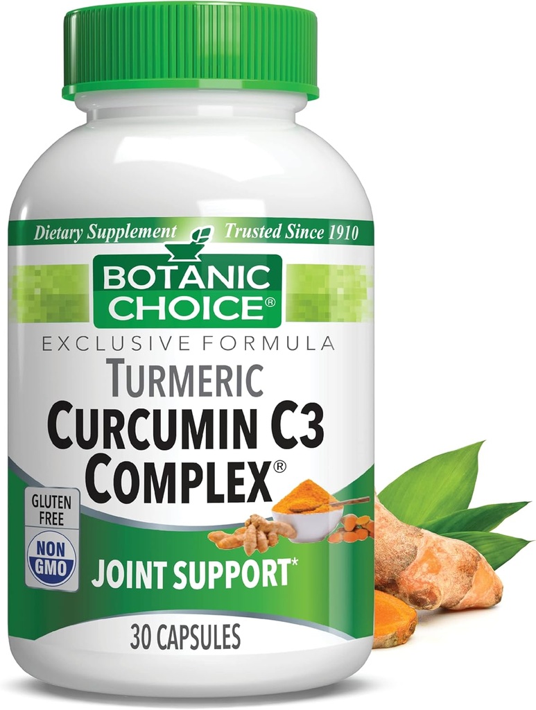 Bioperine을 가진 식물성 선택 Curcumin C3 Complex - 성인 매일 보충교재 - 30 알약