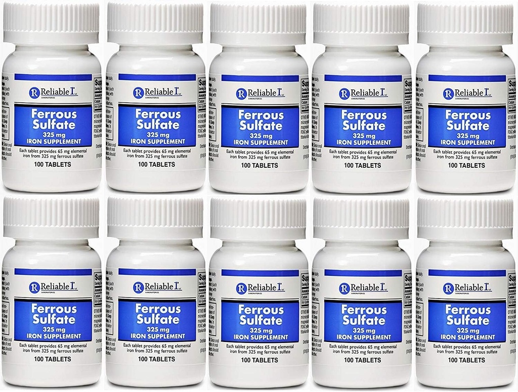 10의 Feosol 100 정제 팩을 위한 철 황산염 철 325 mg 일반