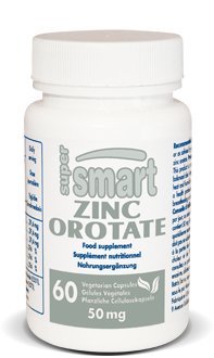 Supersmart - 아연 Orotate 보충 하루 100mg (Enhanced Form) - 면역 지원 - 에너지 및 대사 부스터 - 온화한 여드름 알약 - 피부 건강 | 비 GMO & 글루텐 무료 - 60 채식 캡슐