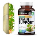 BIO KRAUTER 두뇌 지원 보충교재 - 100개 조사 - Ashwagandha, Panax Ginseng 및 Ginkgo Biloba의 1300 mg 혼합 - 채권자 없음