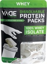 VADE 영양 분해성 단백질 팩 - 100 % Whey Isolate Protein Powder Vanilla Milkshake - 낮은 Carb, 낮은 Calorie, Lactose Free, Sugar Free, Fat Free, Gluten Free - 30 Packets to Go