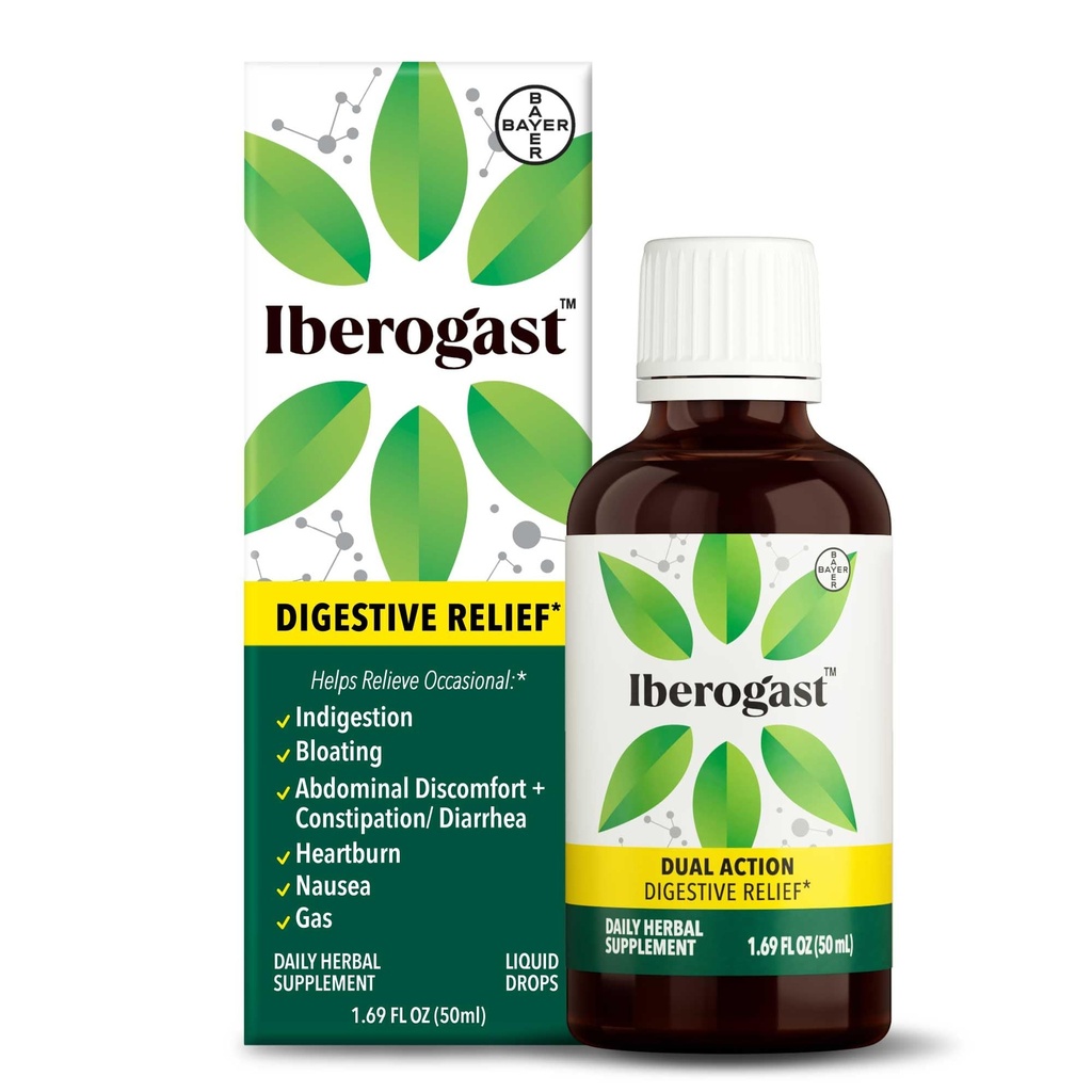 Iberogast 액체 드롭, Stomach Upsets의 초본 구호 : Occasional Indigestion, Bloating, Gas, Nausea, Upset Stomach; Gluten 무료; Iberis Amara, Peppermint, Licorice와 6-Herb 혼합; 50mL