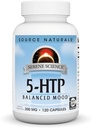 Source Naturals Serene Science 5-HTP, Balanced Mood*, Non-GMO 규정식 보충교재, 200 mg - 120 캡슐