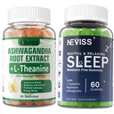 NEVISS Melatonin 무료 수면 Gummies + Ashwagandha Gummies 2000mg