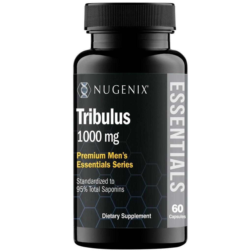 남성 추출물을 위한 Nugenix Essentials Tribulus Terrestris - 95% 총 Saponins, 1000mg 높은 Potency, 여분 힘, 60 조사