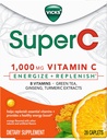 Vicks Super C Energize + 비타민 C, B 비타민, 녹차, 인삼 및 심황 추출물이 필수 비타민 *, 28 캡슐을 보충하는 데 도움이됩니다.
