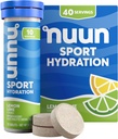 Nuun Sport 마그네슘, 칼슘, 칼륨, 염화물 및 나트륨, 글루텐 무료 및 채식, 레몬 라임, 4 팩 (40 인분 총)