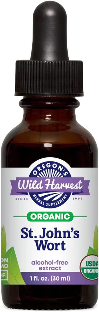 Oregon의 Wild Harvest 신선한 유기 St. John 's Wort 추출물, 1 유체 Ounce