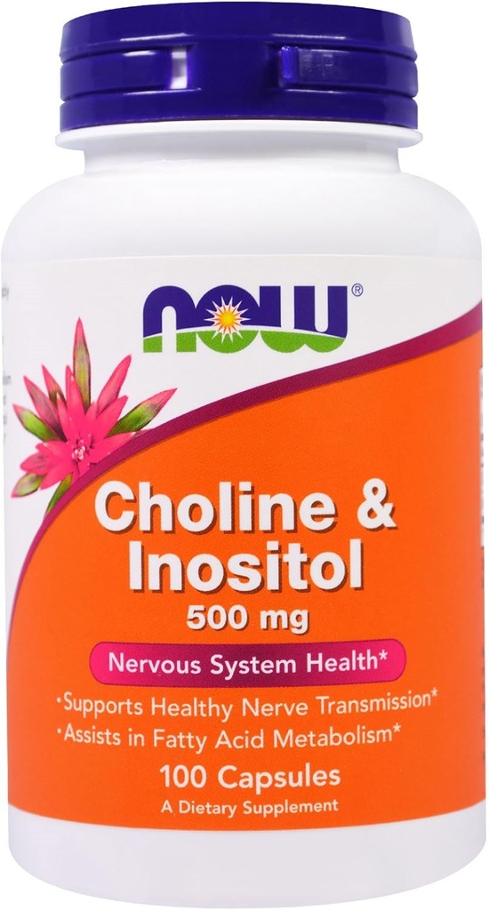지금 음식 지금 음식, (3 팩) 콜린 & Inositol, 500 mg, 100 캡슐