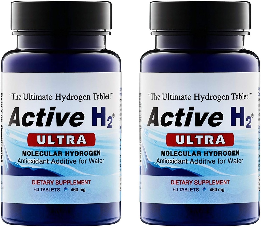 Active H2 Ultra+ Hydrogen Water Tablet - 분자 수소 120 서빙의 이점을 가진 건강, 지원 면역력 및 균형 산화 방지제 최적화