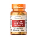 Puritan의 Pride Multi-Enzyme 공식, 단백질, 지방 및 탄수화물, 소화 및 건강한 Gut 지원, 50 일 공급, 100 쉽게 삼키기 코팅 정제를위한 소화 보조 보충