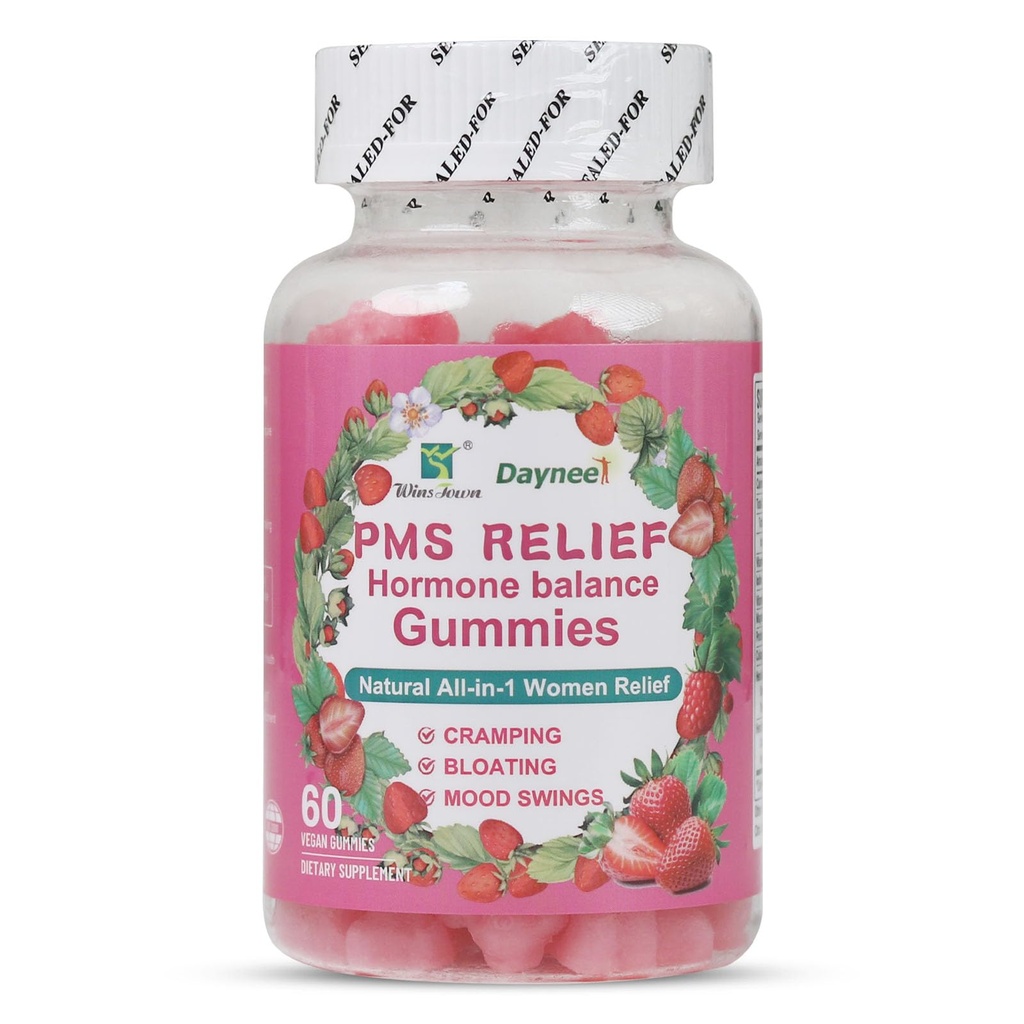 PMS 기복 호르몬 균형 Gummies, 생리적인 주름 기복 & Menopausal 지원, 60 조사
