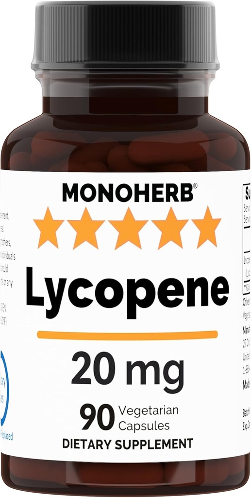 MONOHERB Lycopene 캡슐 당 20 mg - 90의 Veg 캡슐