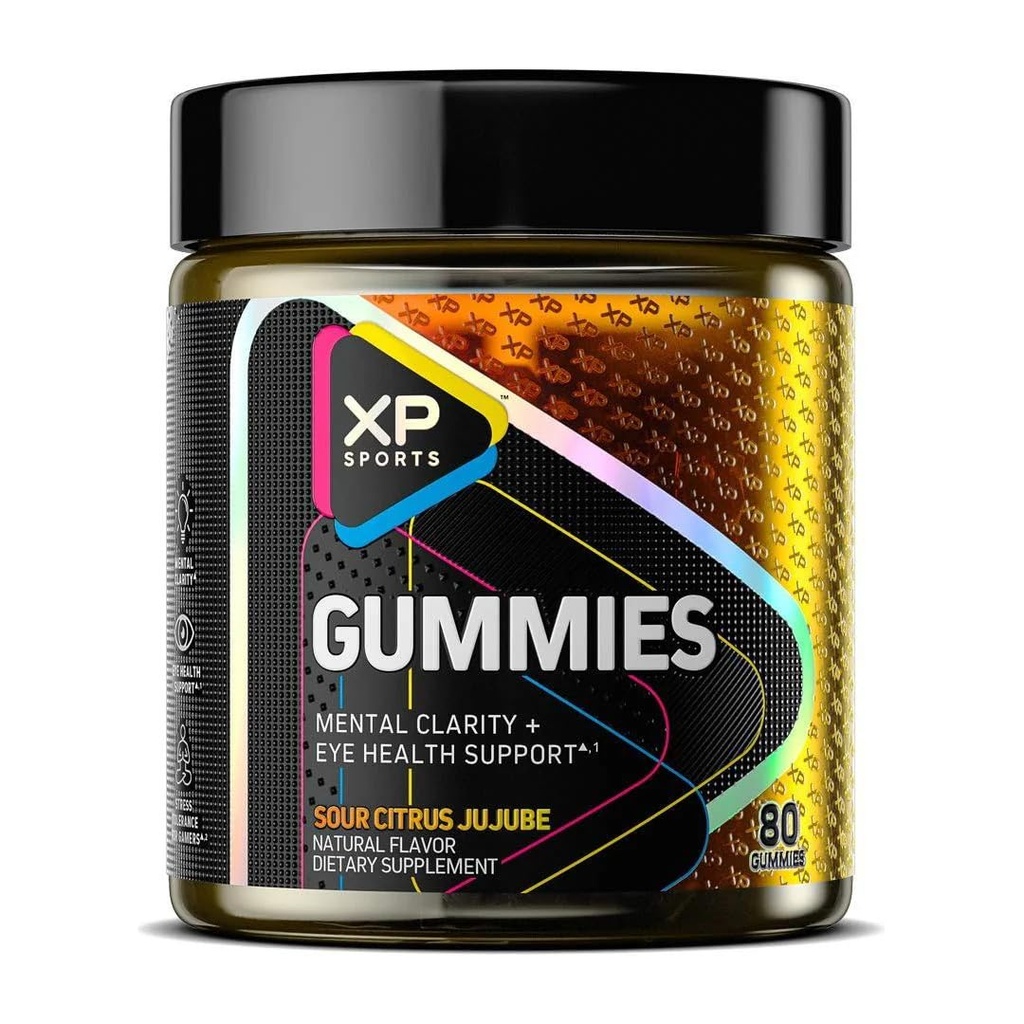 성과 스포츠 Gummies – 정신 명확성 & 눈 건강 지원, Sour Citrus Jujube 풍미, Cognitive 초점 & 시각 배려 보충교재, 80 Gummies