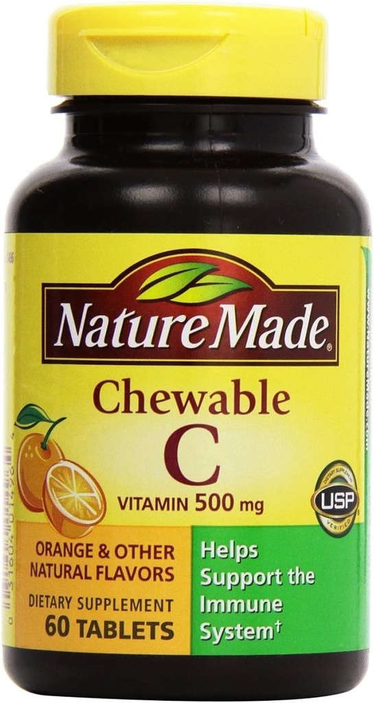 Nature Made - 비타민 C 500 mg, 120 킬레이트 정제 (트윈 팩 2 x 60)