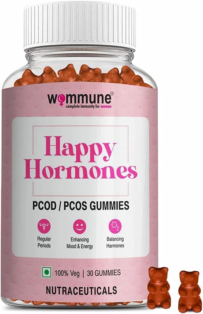 PCOD PCOD 균형 잡힌 | 정기적인 기간 동안 I Hormonal Imbalance, Natural Pregnancy I Inositol 얼굴 헤어 및 여드름, 지연 된 기간 - Revitalize, Rebalance, Recharge - Gummies