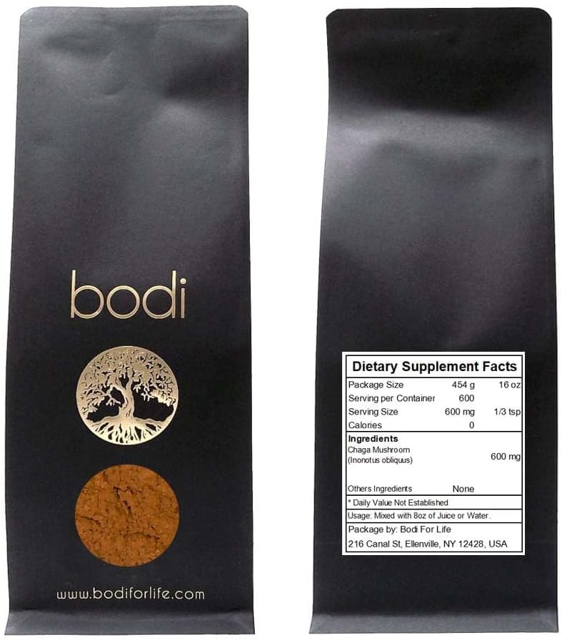 보디 : 차가 버섯 파우더 | 2oz에서 5lb | 100 % 순수 천연 핸드 크래프트 (4 Ounce)