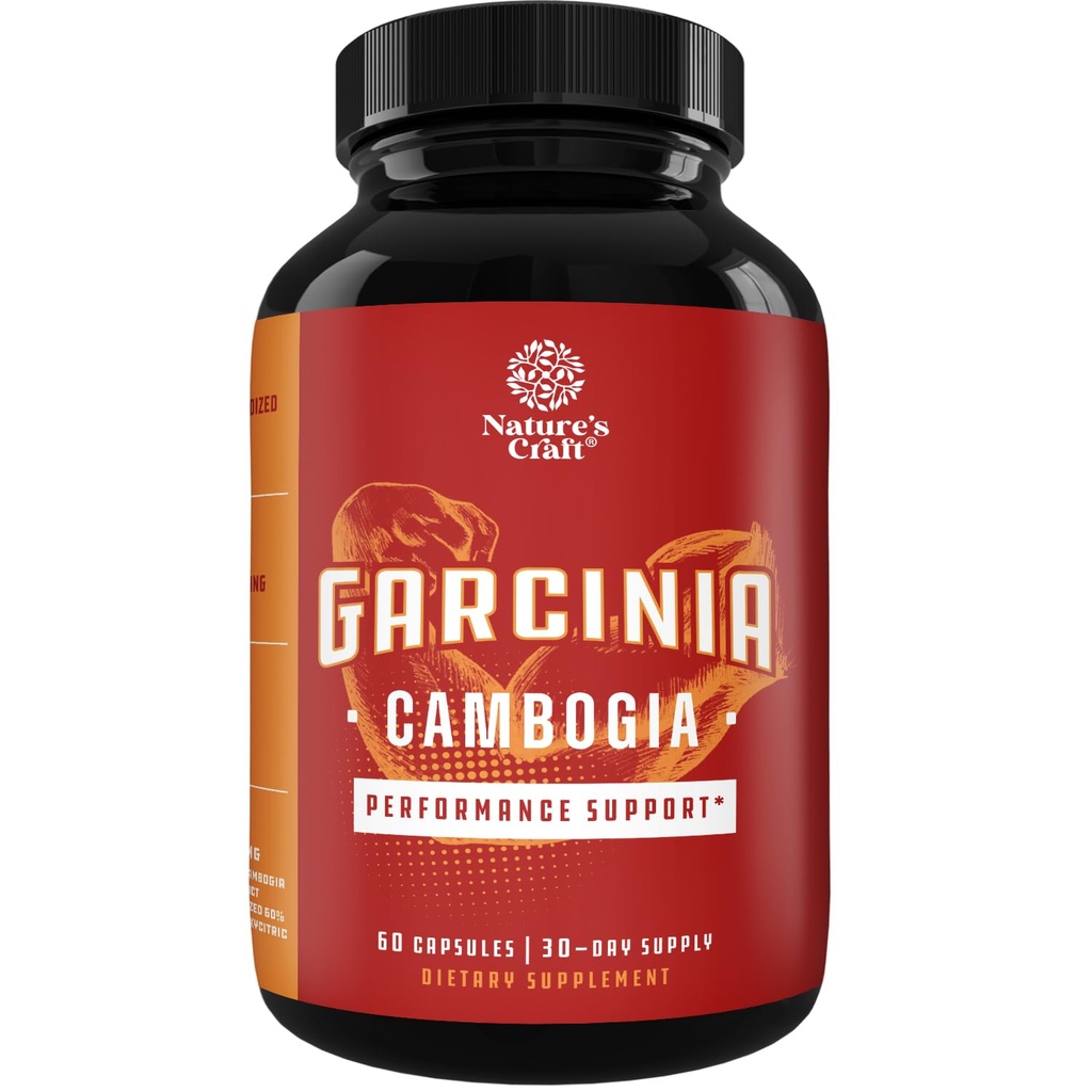 60% HCA를 가진 강한 Garcinia Cambogia 추출물 캡슐 - 균형, 에너지 & 대사 지원을 위한 Hydroxycitric 산 & 크롬을 가진 비 자극적인 Garcinia Cambogia 체중 감소 보충교재 - 60 조사