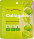 Collagelee Collagen Gummies - 비타민 C, Hyaluronic 산, & Moisturized를 위한 Biotin를 가진 바다 교원질 캔디, 유쾌한, 배관 피부 - 한국어 교원질 식사 (Shine Muscat 포도)