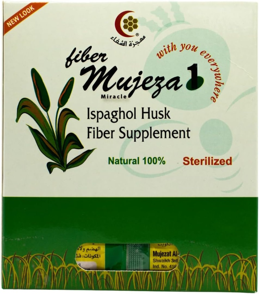 Mujeza Psyllium/Ispaghol Husk 보충교재 (100g) - 100% 자연적인 유기 Husk 섬유, 건강한 제거, Keto 친절한, Vegan, 글루텐 자유로운, 녹는 & 불용성 섬유 근원 - Mujezat Al-Shifa
