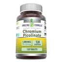 Amazing Formulas Chromium Picolinate 보충교재 | 1000 Mcg | 120의 정제 | Non-GMO | 글루텐 프리 | 미국
