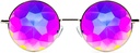 GloFX Imagine Kaleidoscope 안경 - 금속 프레임 - Rainbow Diffraction Rave EDM Festival