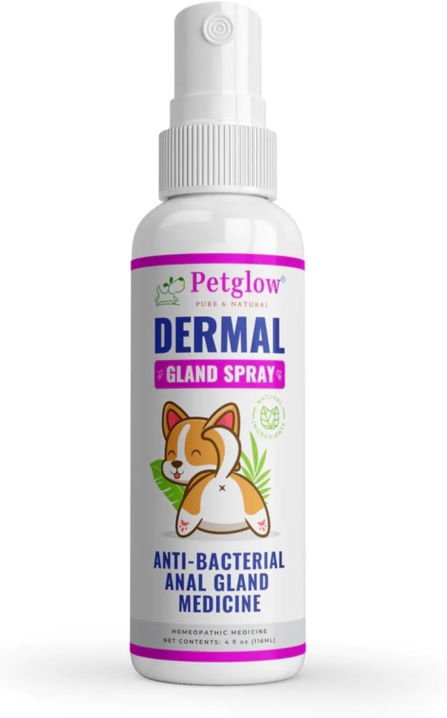 Petglow 항문의 동맥 약, 개, 항문 동맥 지원, 애완 동물 Grooming 살포, 대우를 위한 항문 청소는 개 항문 동맥 감염, 펠린 항문 동맥 위생 살포 - 4개 fl oz를 막습니다