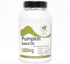 호박씨 기름 1000mg Emulsified 건조한 ~ 200의 캡슐 - 첨가물 없음 ~ Naturetition 보충교재