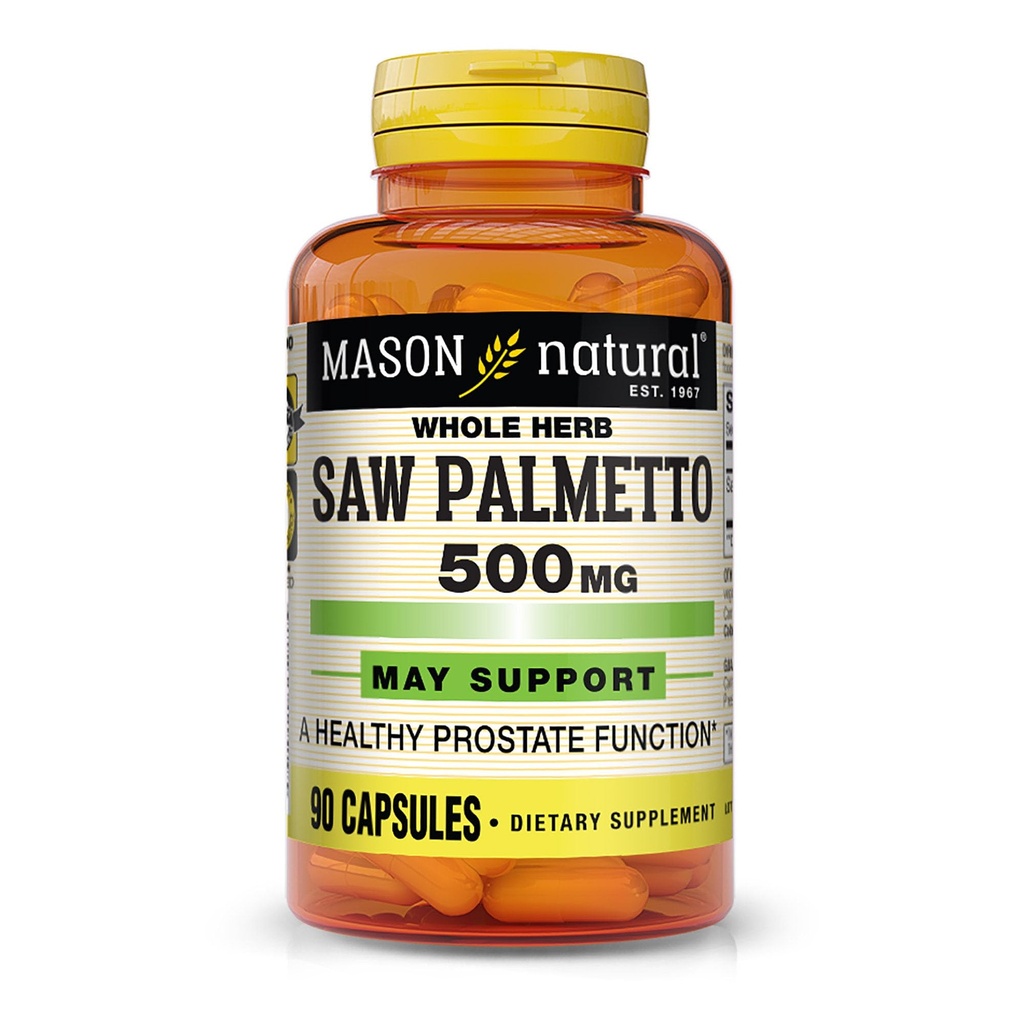 MASON NATURAL는 Palmetto 500 mg의 지원 전립선 건강 & 우린 기능, 90의 캡슐을 보았습니다