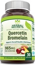 허브 시크릿 케르세틴 800 Mg 브롬라이인 165 Mg 보충 | 60 Veggie 캡슐 | Non-GMO | 글루텐 프리 | 미국에서 제작