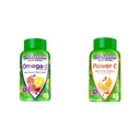 Vitafusion Omega-3 Berry Lemonade 심장 건강 Gummies 120 조사와 오렌지 맛 비타민 C Gummies Immune 지원 150 조사