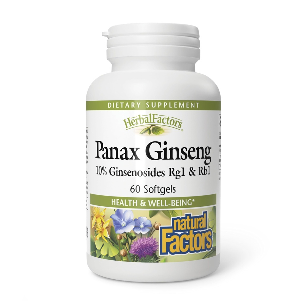 Natural Factors, Panax Ginseng의 HerbalFactors는 일상적인 스트레스와 건강한 웰빙, 60 softgels (60 인분)에 대한 저항을 촉진합니다.