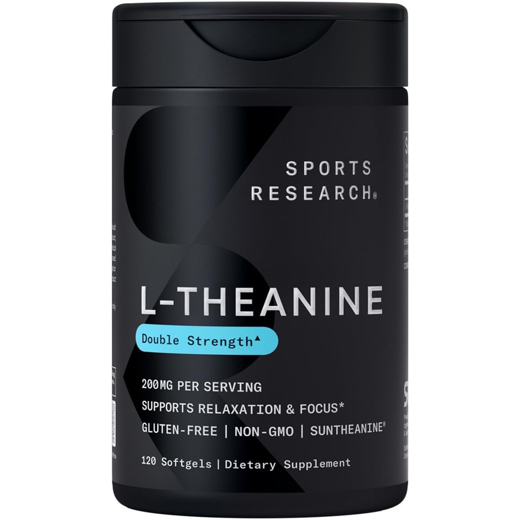 스포츠 연구 유기 코코넛 오일 L-Theanine 200mg | 초점, Relaxation & Alertness를 위한 Suntheanine 보충교재 | 두 배 힘, 비 GMO & 글루텐 자유로운
