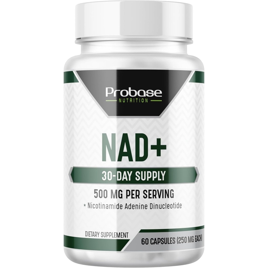 Probase 영양 NAD 보충교재 500mg 높은 Potency 30 일 공급 Nicotinamide Riboside Vegan 비 GMO와 유사한 NAD Maximizer 제3자 시험