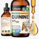 다리 크림 Tincture 용 BIO KRAUTER Quinine - Cinchona Bark Extract - Vegan Quinine Liquid - 알코올 및 설탕 무료 추출물 4 Fl.Oz.