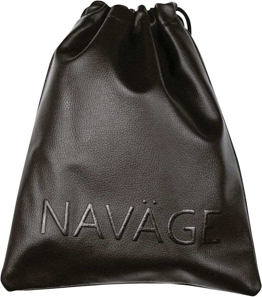 Navage Travel Bag (Black) - 여성과 남성을위한 Vegan 가죽 여행 파우치 - Navage Nasal Irrigation System 용 맞춤형 소형 파우치 - Versatile Drawstring 파우치 및 메이크업 백 (8.25 "x10.25")