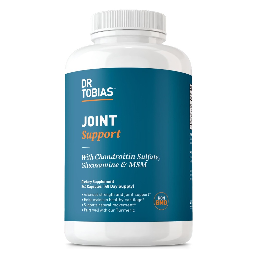 Glucosamine Chondroitin MSM, Connective Tissue, Function & Flexibility, Extra Strength Joint Supplements for Men & Women, 240 캡슐에 대한 지원 보충