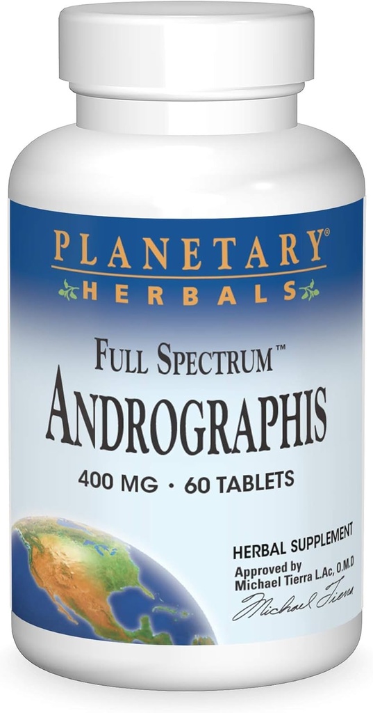 행성 초본 가득 차있는 스펙트럼 Andrographis 400mg - Ayurvedic 허브 - 60의 정제