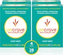 UnCrave Gum - 100 % 순수 소프론 추출물과 주입 - 제어 크레이빙 - Mood 개선 - Vision Health - Crisp Mint (56 조각)