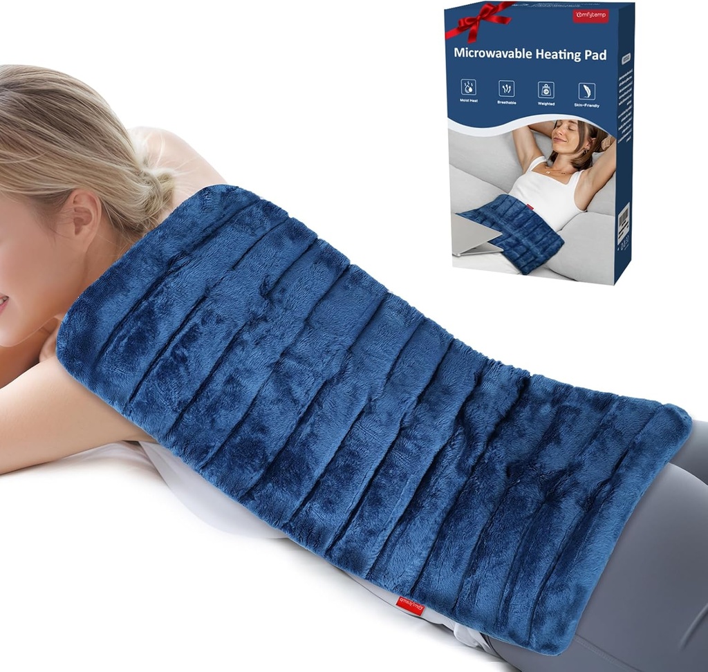 Comfytemp 여분 허리 통증 완화, 12 "x23"를 위한 큰 Microwavable 난방 패드 목 어깨를 위한 3.7 LB Moist 열 패드, 주름, 물리 치료 어머니 날 선물, 관절