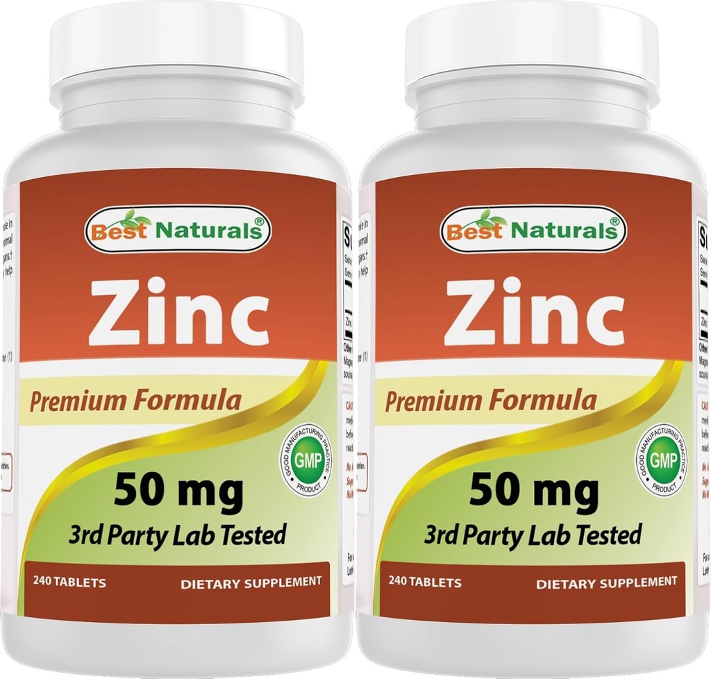 아연 Gluconate 50mg 240 정제 팩으로 제일 자연적인 아연 보충교재 2
