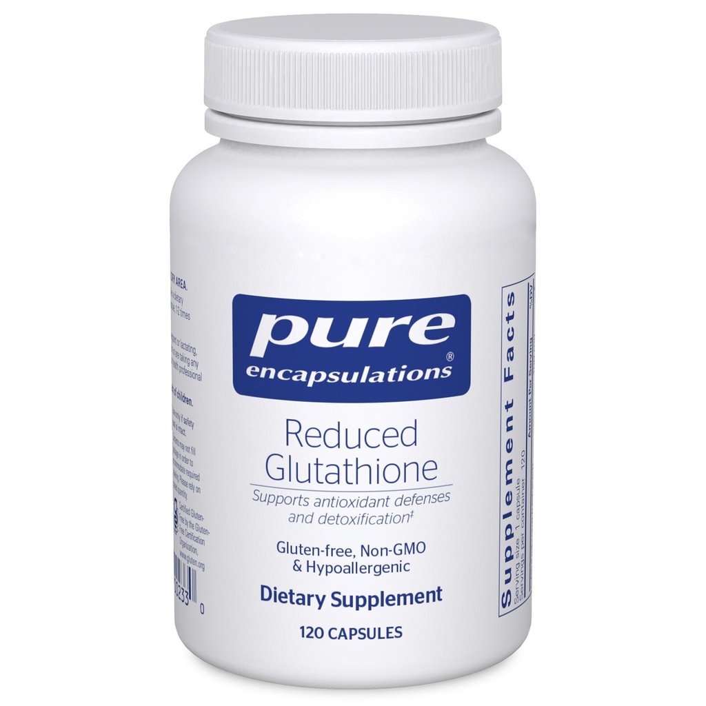 순수 캡슐화 감소 글루타티온 | Hypoallergenic Antioxidant Supplement to Support Liver and Cell Health* | 120 캡슐