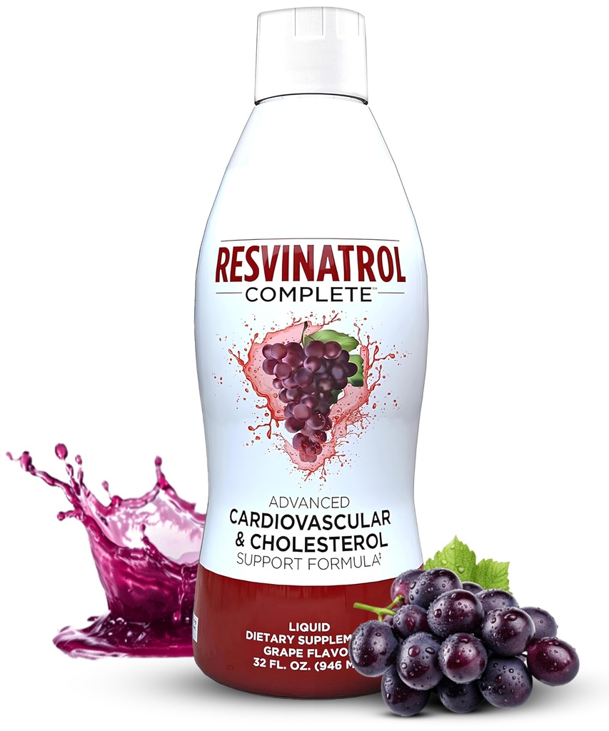 – 32 Fl. Oz. 고급 액체 심장 혈관 & 콜레스테롤 지원 공식 – 액체 Resveratrol 보충교재는 건강한 시효, 심장 건강 & 에너지 수준을 승진시킵니다