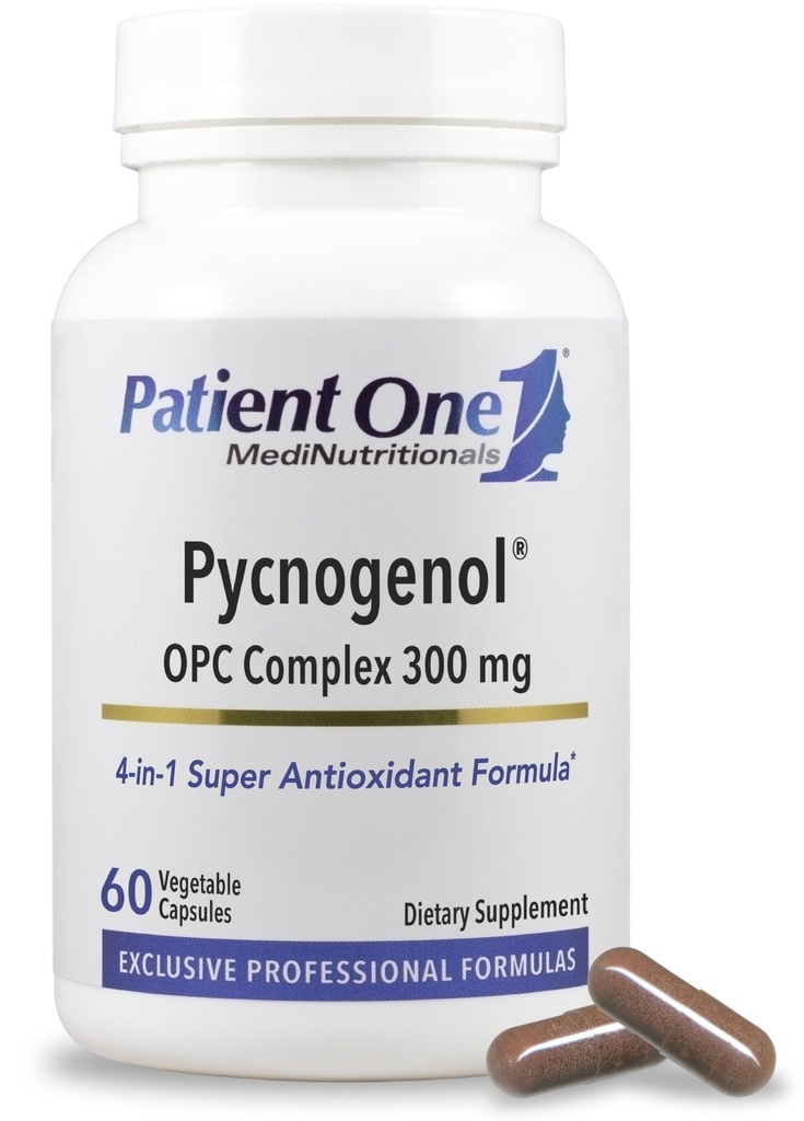 환자 1 Pycnogenol OPC Complex 300mg | 관 건강과 건강한 시효 지원에 보충교재* | 프랑스 해상 소나무 벌크 및 더 많은 | 60의 캡슐